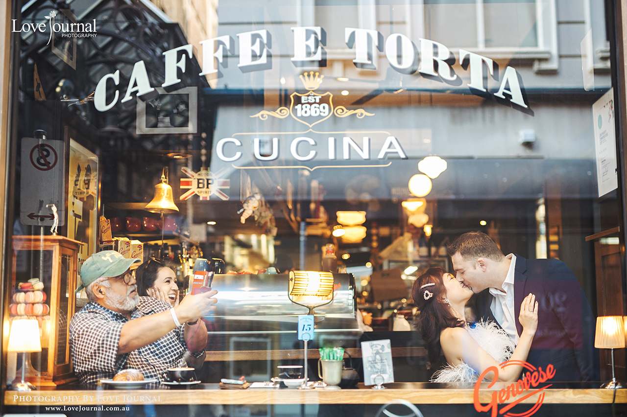 Melbourne Cafe Pre-Wedding Photography