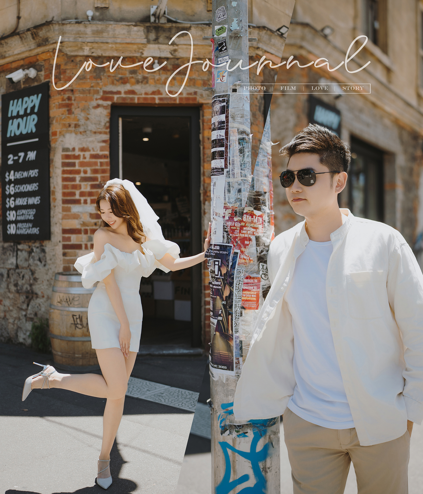 Pre-Wedding Photography at Fitzroy, 
Fitzroy Street Pre-Wedding Photography